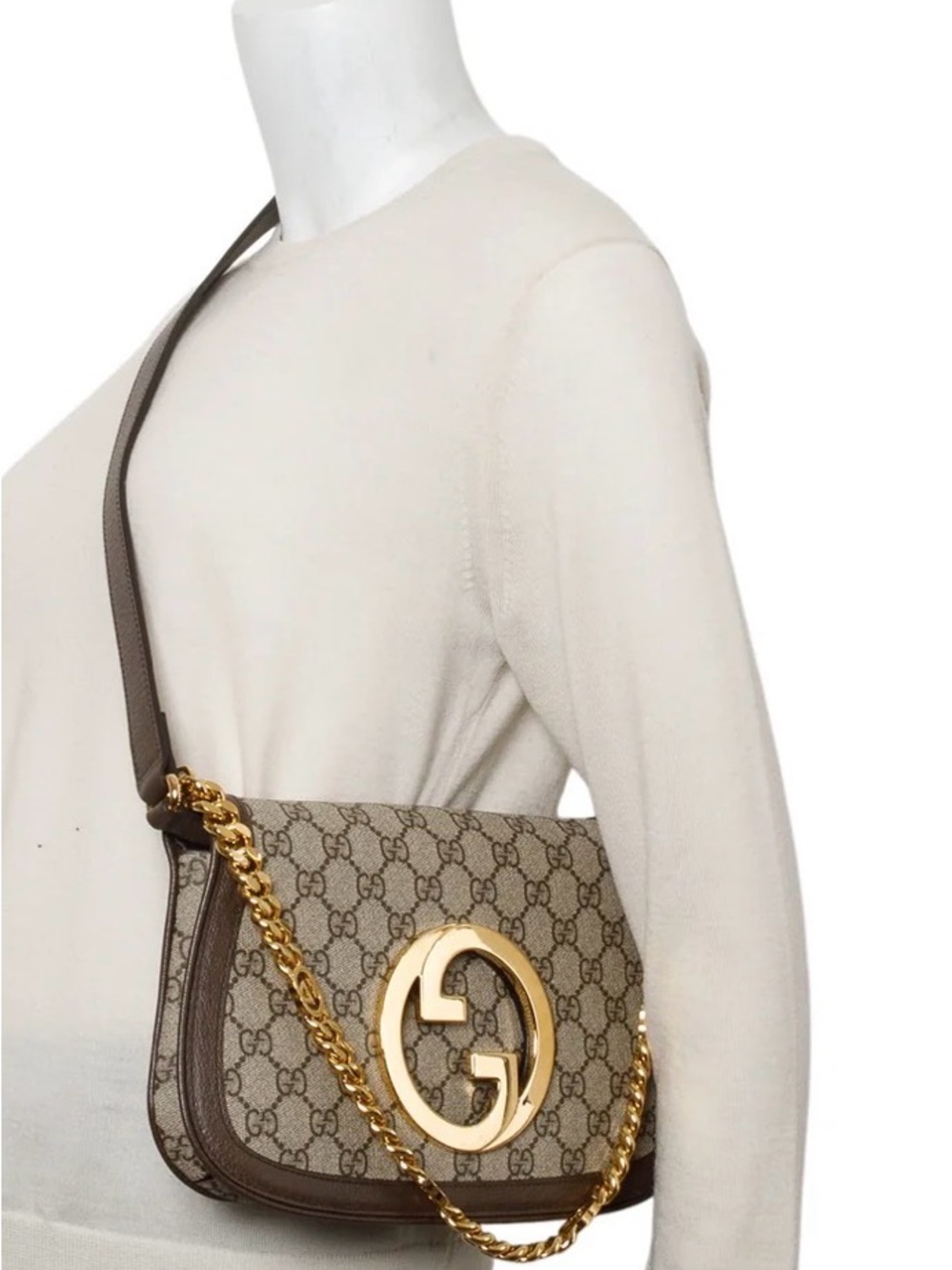 Gucci Blondie Medium GG Supreme Canvas Chain Shoulder Bag